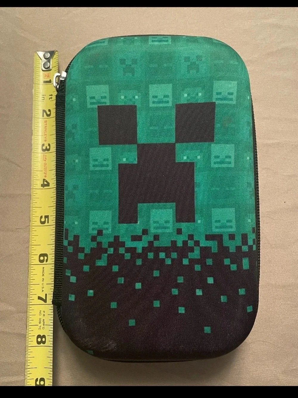 Minecraft Green Pixel Creeper Protective Carrying Case